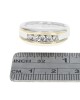 Gentlemen's Five Stone Diamond Tapered Band in White and Yellow Gold